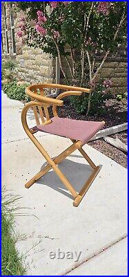Rare HTF Thonet Style Mid Century Modern Wood Bentwood Folding Chair 1960s