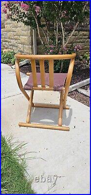 Rare HTF Thonet Style Mid Century Modern Wood Bentwood Folding Chair 1960s