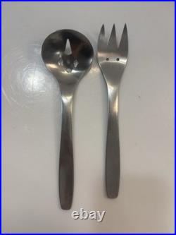Rare HULL Japan RUSSEL WRIGHT Highlight Pinch MCM Big Salad Fork & Spoon DIVINE