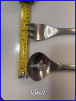 Rare HULL Japan RUSSEL WRIGHT Highlight Pinch MCM Big Salad Fork & Spoon DIVINE