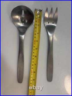 Rare HULL Japan RUSSEL WRIGHT Highlight Pinch MCM Big Salad Fork & Spoon DIVINE