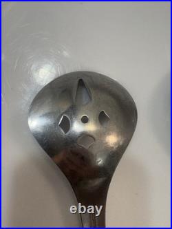 Rare HULL Japan RUSSEL WRIGHT Highlight Pinch MCM Big Salad Fork & Spoon DIVINE