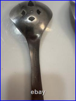 Rare HULL Japan RUSSEL WRIGHT Highlight Pinch MCM Big Salad Fork & Spoon DIVINE