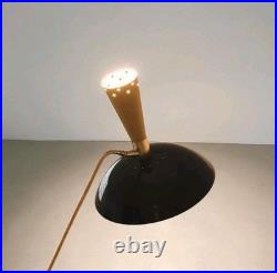 Rare Hand-Forged Brass Diabolo Floor Lamp Italian MCM Articulated Custom Finish