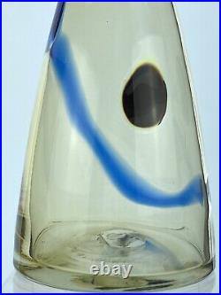 Rare Handmade Blenko Glass 7602-WH Kaleidoscope Decanter Wayne Husted Design