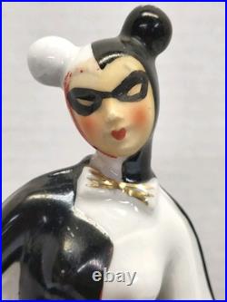 Rare Harlequin Devil Ballerina Mid Century Modern Wall Pocket By Wales Japan
