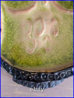 Rare Helmut Schaffenacker 1950's Vintage Bas-relief Glzd Ceramic Owl Plaque