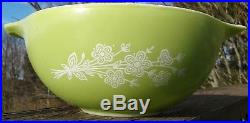 Rare Htf Pyrex Lime Butterfly Gold Bouquet Cinderella Bowl 443 Sample Prototype