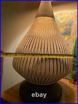 Rare Huge Fortune Lamp Co Mid Century Modern SIgned & Dated 1961 Table Lamp 1961