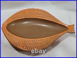 Rare Hyalyn Pottery Herb Cohen MID Century Modern Fish Shape Dish Bowl