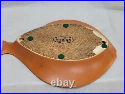 Rare Hyalyn Pottery Herb Cohen MID Century Modern Fish Shape Dish Bowl