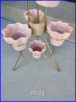 Rare Imperial PINK Mid-Century Modern (ALL 10 POTS) PLANTER Great Condition Rare Imperial PINK Mid-Century Modern (ALL 10 POTS) PLANTER Great Condition