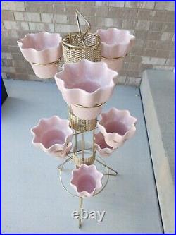 Rare Imperial PINK Mid-Century Modern (ALL 10 POTS) PLANTER Great Condition Rare Imperial PINK Mid-Century Modern (ALL 10 POTS) PLANTER Great Condition
