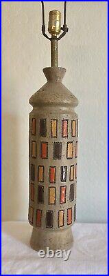 Rare Italian Mid Century Modern BITOSSI Pottery Lamp