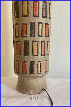 Rare Italian Mid Century Modern BITOSSI Pottery Lamp