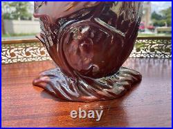 Rare Italian Mid Century Modern Ceramic Vase Fish Design 13 1/4 Tall Signed Rare Italian Mid Century Modern Ceramic Vase Fish Design 13 1/4 Tall Signed