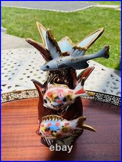 Rare Italian Mid Century Modern Ceramic Vase Fish Design 13 1/4 Tall Signed Rare Italian Mid Century Modern Ceramic Vase Fish Design 13 1/4 Tall Signed