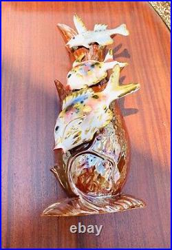 Rare Italian Mid Century Modern Ceramic Vase Fish Design 13 1/4 Tall Signed Rare Italian Mid Century Modern Ceramic Vase Fish Design 13 1/4 Tall Signed