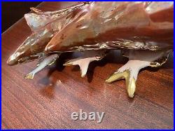 Rare Italian Mid Century Modern Ceramic Vase Fish Design 13 1/4 Tall Signed Rare Italian Mid Century Modern Ceramic Vase Fish Design 13 1/4 Tall Signed