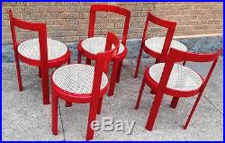 Rare Italian Modernist Bent Plywood Dining Chairs