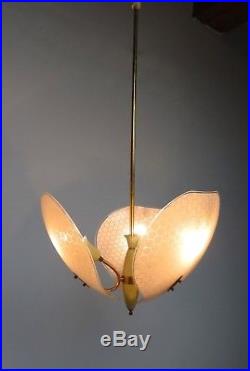 Rare Italian Vintage Chandelier MID Century Modernism Ceiling Lamp Stilnovo
