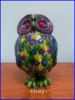 Rare Italy Alvino Bagni Owl Sculpture 9.75 x 5.25 x 4.5 Mid Century Modern