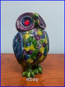 Rare Italy Alvino Bagni Owl Sculpture 9.75 x 5.25 x 4.5 Mid Century Modern