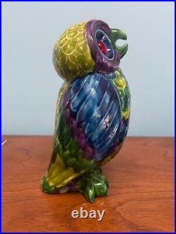 Rare Italy Alvino Bagni Owl Sculpture 9.75 x 5.25 x 4.5 Mid Century Modern