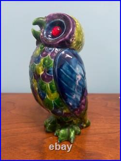 Rare Italy Alvino Bagni Owl Sculpture 9.75 x 5.25 x 4.5 Mid Century Modern