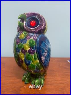 Rare Italy Alvino Bagni Owl Sculpture 9.75 x 5.25 x 4.5 Mid Century Modern