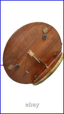 Rare Italy Vintage 50th Mid Century Marquetry & Brass Bar Cart Drinks Trolley