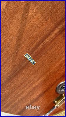 Rare Italy Vintage 50th Mid Century Marquetry & Brass Bar Cart Drinks Trolley