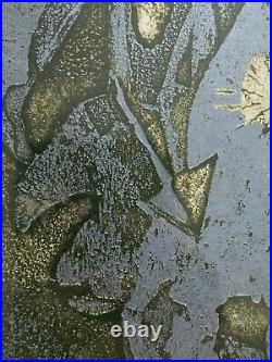 Rare Jan Gelb Signed Mid Century Modern 60s Monotype Abstract Print Glowing Rare Jan Gelb Signed Mid Century Modern 60s Monotype Abstract Print Glowing