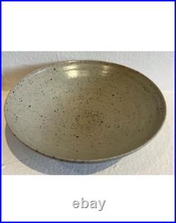 Rare Japanese Style Low Bowl Thin Edge Midcentury Modern Studio Pottery