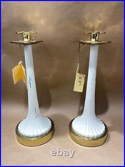 Rare Jaru Pair Mid Century Modern Custom Made Candlestick Candle Holder Vintage