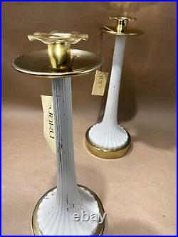 Rare Jaru Pair Mid Century Modern Custom Made Candlestick Candle Holder Vintage