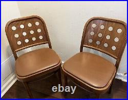 Rare Josef Hoffmann #6010 Side Chairs Bauhaus Mid Century Modern Vintage Pair Rare Josef Hoffmann #6010 Side Chairs Bauhaus Mid Century Modern Vintage Pair