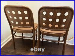 Rare Josef Hoffmann #6010 Side Chairs Bauhaus Mid Century Modern Vintage Pair Rare Josef Hoffmann #6010 Side Chairs Bauhaus Mid Century Modern Vintage Pair