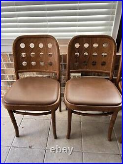 Rare Josef Hoffmann #6010 Side Chairs Bauhaus Mid Century Modern Vintage Pair Rare Josef Hoffmann #6010 Side Chairs Bauhaus Mid Century Modern Vintage Pair