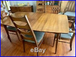 Rare Kent Coffey Perspecta Dining Table Mid Century Leaf Walnut Wood Vintage 60s