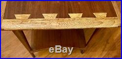 Rare Lane Acclaim Altavista Dovetail End Side Table Mid Century Teak Wood Danish