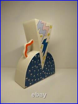 Rare Large Ceramic Vase By Studio Lampo Memphis Style Ettore Sottsass Italy 1980