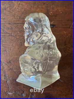 Rare Large + Heavy Lusterock Mid Century Modern Lucite Jesus Bust Acrylic MCM