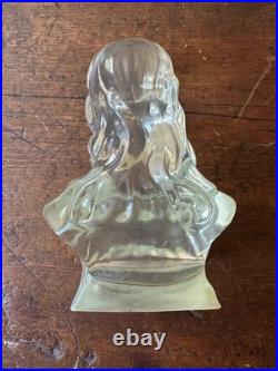 Rare Large + Heavy Lusterock Mid Century Modern Lucite Jesus Bust Acrylic MCM