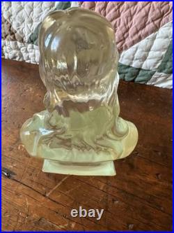 Rare Large + Heavy Lusterock Mid Century Modern Lucite Jesus Bust Acrylic MCM