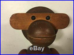 Rare Large Vintage Kay Bojesen Danish Teak Monkey Signed 24 Denmark Mid Century