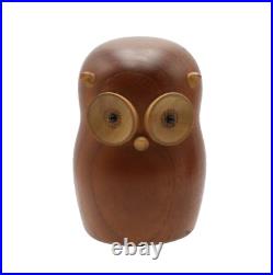 Rare Laurids Lonborg Danish Modern Teak Owl MID Century Modern Bojesen Figurine