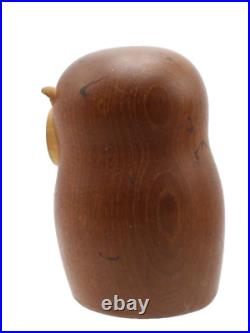 Rare Laurids Lonborg Danish Modern Teak Owl MID Century Modern Bojesen Figurine