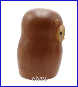 Rare Laurids Lonborg Danish Modern Teak Owl MID Century Modern Bojesen Figurine