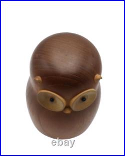 Rare Laurids Lonborg Danish Modern Teak Owl MID Century Modern Bojesen Figurine